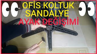 Ofis Koltuğu Sandalyesi Ayak Değişimi [upl. by Namrak]