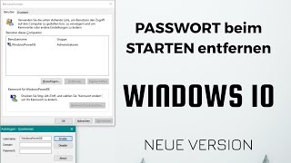 Passwort beim Starten entfernen Windows 10 [upl. by Yole]