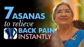 5 Minutes Yoga for Instant Back Pain Relief  Home Remedies  7 Best Back Pain Asanas [upl. by Orfinger]