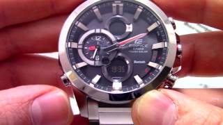 Часы Casio Edifice ECB500D1A ECB500D1AER  Инструкция как настроить от PresidentWatchesRu [upl. by Huebner]