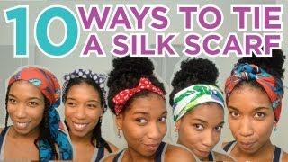 10 Ways to Tie A Silk Head Scarf [upl. by Barbara-Anne]