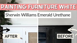 Painting Furniture White  Sherwin Williams Emerald Urethane Trim Enamel [upl. by Sanchez]