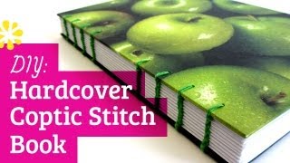 DIY Hardcover Coptic Stitch Bookbinding Tutorial  Sea Lemon [upl. by Siramad]