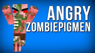 Make Zombie Pigmen Angry in Minecraft 18 [upl. by Hajan]