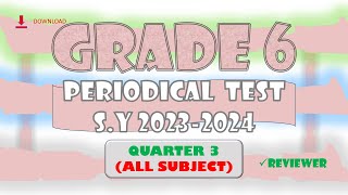 THIRD QUARTERLY EXAM  PERIODICAL TEST  GRADE 6  its me Carmyy [upl. by Fishman]