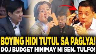 BOYING HINDI TUTUL SA PAG LAYA NI DE LIMA MGA TESTIGO DAPAT PROKTAHAN SEN TULFO NAG SALITA SA SENAD [upl. by Kannry515]