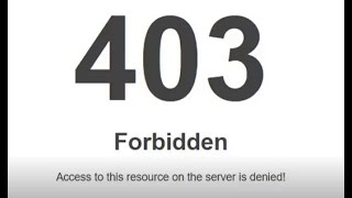 How to solve 403 forbidden problem [upl. by Nichole]