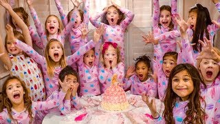 Everleighs Giant Birthday Party Sleepover With 15 Girls [upl. by Laws290]