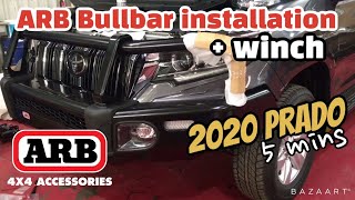 How to install ARB bull bar on Prado Hilux bull bar with winch Quick overview [upl. by Deborath]