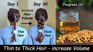 Increase Hair Volume amp Turn Thin Hair to Thick Hair  Fenugreek Oil for Hair Growth amp Hair Density [upl. by Dell]