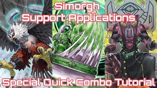 YUGIOH QUICK COMBO TUTORIAL 5  SIMORGH SUPPORT APPLICATIONS [upl. by Onihc]