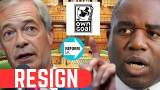 Nigel Farage Reform CHECKS Lammy with BRILLIANT Questions  CLUELESS Lammy [upl. by Solim812]