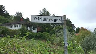 Yttrium Road in Ytterby Sweden elements chemistry geology metal sweden periodictable [upl. by Roxana155]