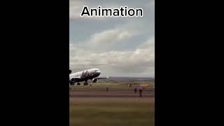 Animation vs reality Fedex 80 plane planes aviation [upl. by Alodie603]