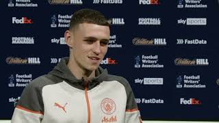 Phil Foden Exclusive interview as he accepts his FWA Footballer of the Year award [upl. by Merissa]