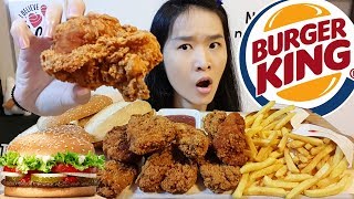 BURGER KING FRIED CHICKEN Beef Whopper Chicken Sandwich Crunchy Chicken  Eating Show Mukbang [upl. by Newra]