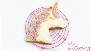 RECETTE  Gâteau licorne arcenciel  SCRAPCOOKING® [upl. by Refinney276]