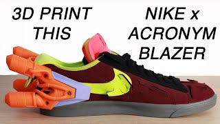 Nike x Acronym Blazer 3D Print Parts for your Sneakers [upl. by Dorris]