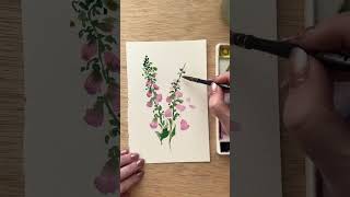 Watercolor delphinium tutorial [upl. by Anilak]