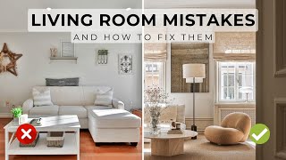 10 Living Room Interior Design Mistakes amp How To Fix Them [upl. by Niaz]