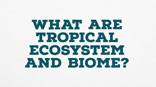 What are Tropical Ecosystem and Biome [upl. by Fairlie741]