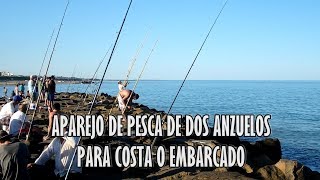 APAREJO DE PESCA DE 2 ANZUELOS FÁCIL DE HACER Y EL MAS EFECTIVO [upl. by Hamnet560]