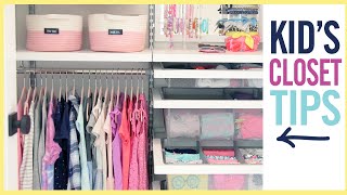 ORGANIZATION  KIDS CLOSET tons of tips [upl. by Renelle190]