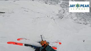 Skiing FACE CHUTES at Jay Peak 22024 [upl. by Daisey226]