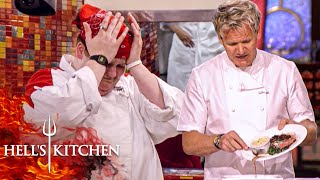 Swimming Steak amp Stuffed Fillet BAFFLES Chef Ramsay in Steak Challenge  Hell’s Kitchen [upl. by Trutko345]