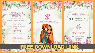 FREE WEDDING INVITATION TEMPLATE l 2024 l INVITATION [upl. by Alma145]