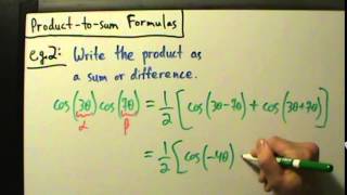 Trigonometry  Producttosum Formulas  Example 2 [upl. by Enirehtacyram369]