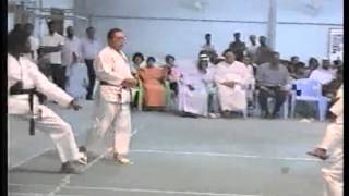 Budokan karate Grandmaster Chew Choo Soot conducting Test in 1993 UAE [upl. by Casimir]