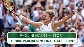 Jasmine Paolini Makes History  Winning Moment  SemiFinal  Wimbledon 2024 [upl. by Llehcim979]