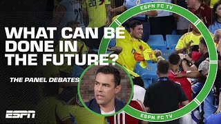 Reaction to incident after Uruguay vs Colombia 👀 This is a CONMEBOL problem – Gomez  ESPN FC [upl. by Ayekim913]