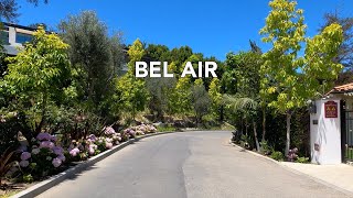 4K Bel Air  Bel Air Rd Nimes Rd East Gate Real Estate Los Angeles Mansions ASMR [upl. by Vernon]