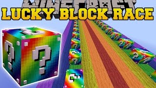 Minecraft PAINFUL RAINBOW LUCKY BLOCK RACE  Lucky Block Mod  Modded MiniGame [upl. by Auqenwahs]