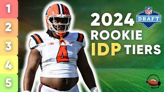 Top 10 Rookie IDP Rankings amp Tiers with SC Romero PreDraft  Dynasty Fantasy Football 2024 [upl. by Malliw837]