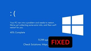 How To Fix Tcpipsys Blue Screen Error On Windows [upl. by Manolo]