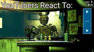 YouTubers React To Springtrap Looking Right at You [upl. by Nasar]