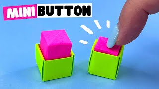 How to make MINI origami BUTTON TOY NO GLUE origami pop it origami fidget toy [upl. by Aynat]