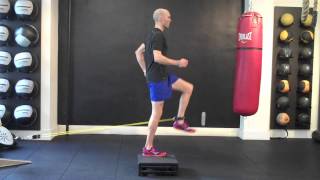 Step Up  Resisted Hip Flexion with Tubing  Chris Johnson PT [upl. by Picardi]