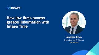 How law firms access greater information with Intapp Time [upl. by Ennaehr]