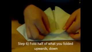 How to fold a paper napkin in a fancy way [upl. by Erbma]