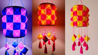 DIY Handmade Akash Kandil for Diwali  Easy Decoration Ideas  Diwali Craft Tutorial  ArtIdeas [upl. by Elleret]