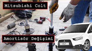 Mitsubishi Colt Amortisör Değişimi Amortisör Takozu ve Amortisör Bilya Değişimi Nasıl Yapılır [upl. by Ritz313]