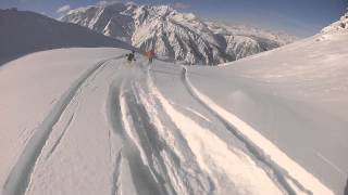 GoPro  Heliski  Day With Pure Ski Company Heliskiing in Sestriere Italy [upl. by Ahsilif]