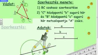 Háromszög szerkesztése 3 oldalból [upl. by Barby]