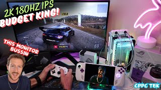 The Ultimate BUDGET Gaming Monitor 180hz 1440p IPS Titan Army 27quot My WaterCooled ROG Ally Loves it [upl. by Nrehtak]