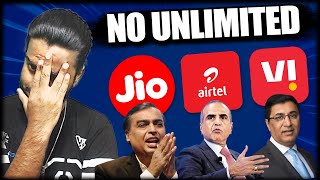 ATTENTION Jio Airtel Vi Users  The End of Unlimited Era [upl. by Naivatco]