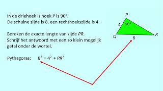 Zijden berekenen in driehoeken 2 zijden gegeven [upl. by Yasnil]